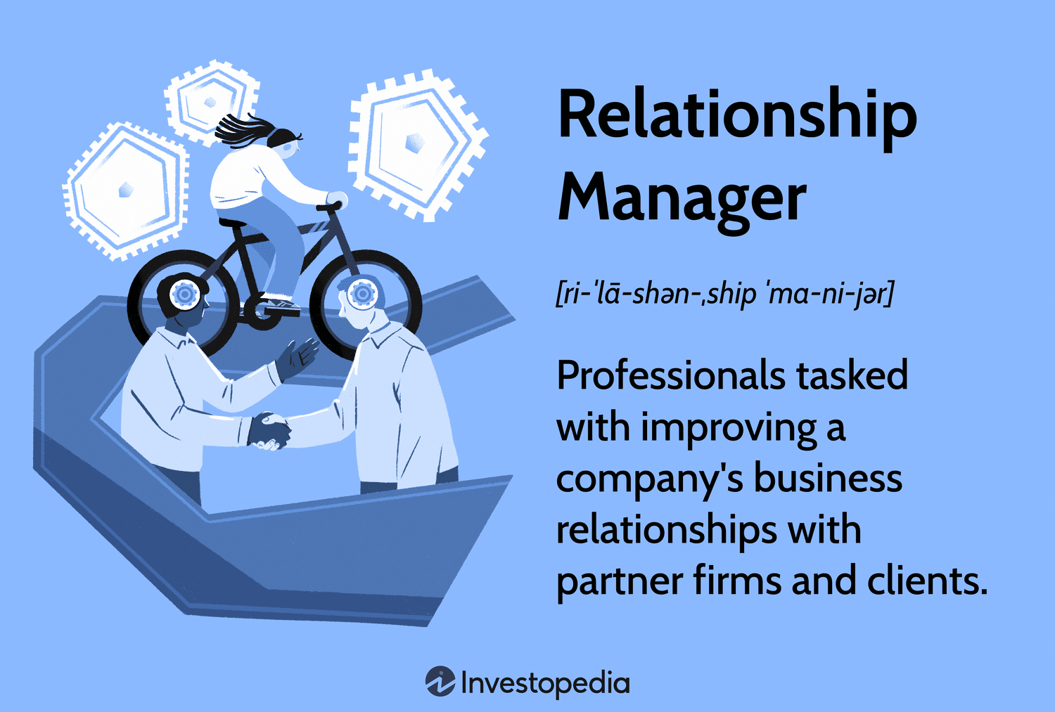 Relationship Manager: Professionals tasked with improving a company's business relationships with partner firms and clients.