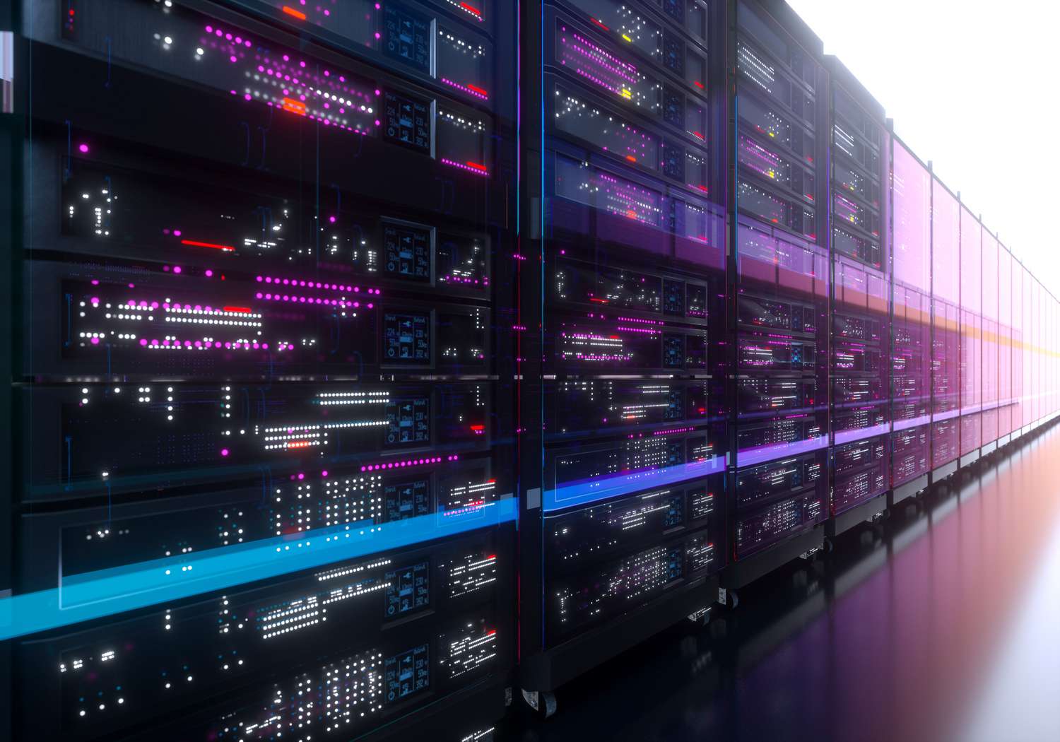 Dataserver with many lights