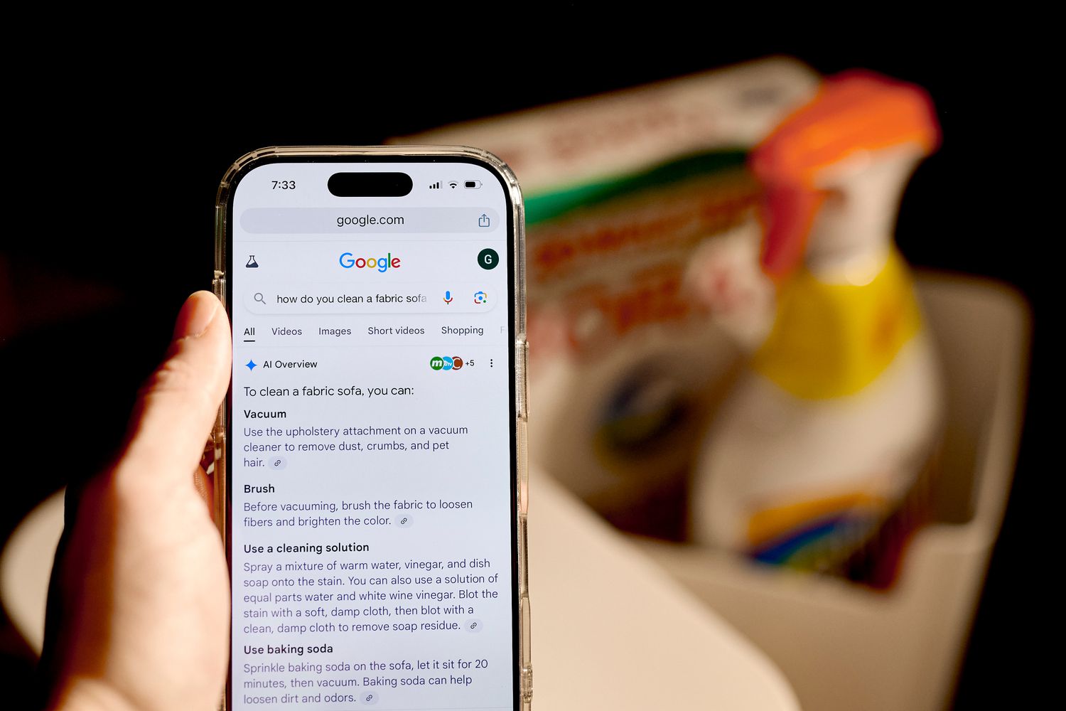 Google Chrome AI Overview on a smartphone.