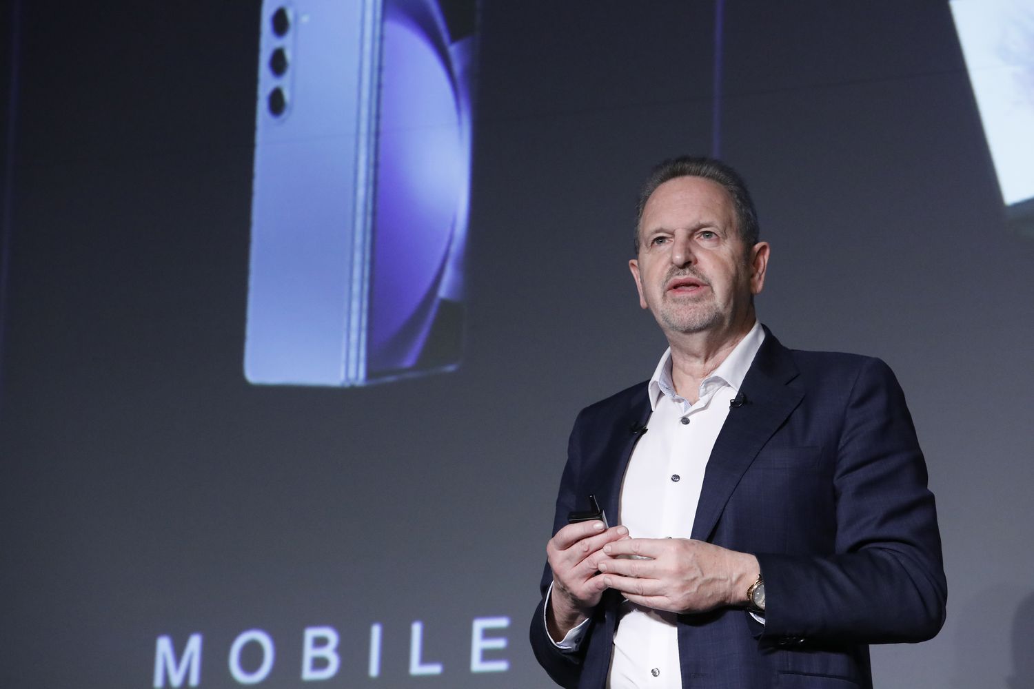 Rene Haas, chief executive officer of Arm Holdings Plc, during the Transforming Business through AI Conference in Tokyo, Japan, on Monday, Feb. 3, 2025. 