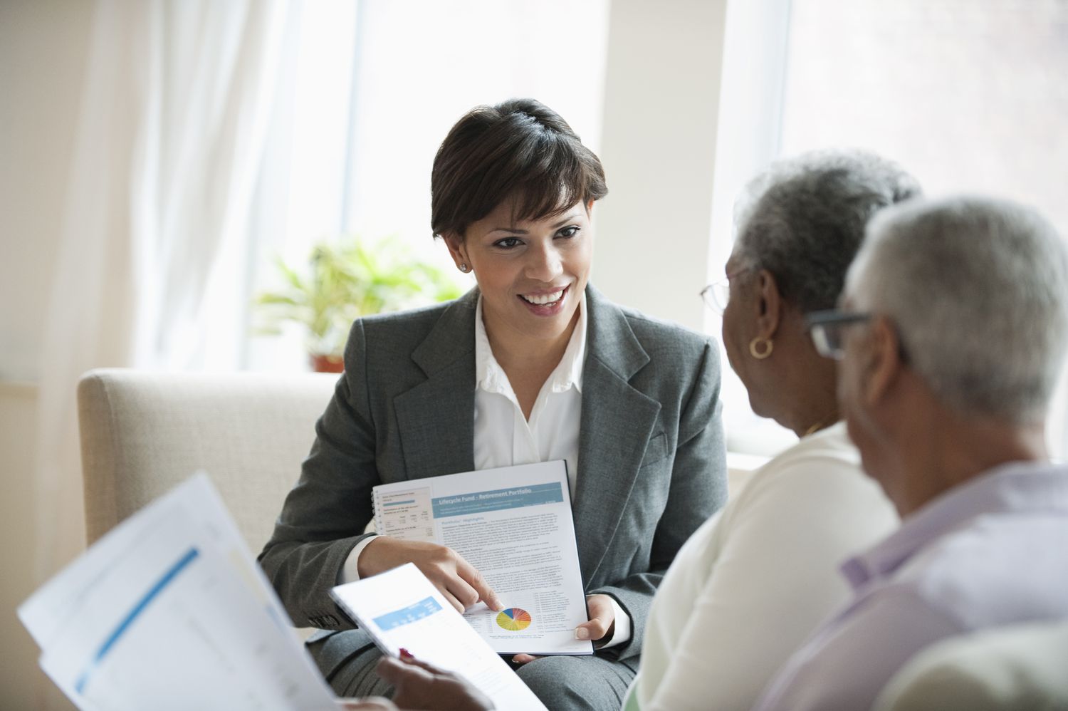 Couple planning retirement