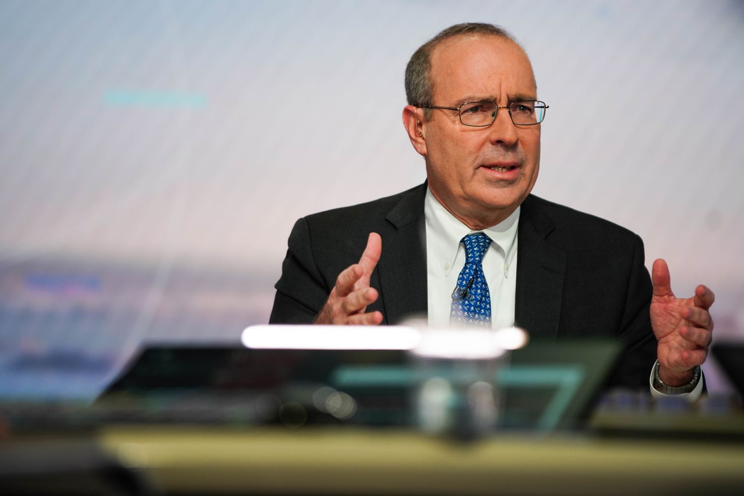 Thomas Barkin, president of the Federal Reserve Bank of Richmond, during an interview in New York, US, on Thursday, Feb. 8, 2024. 