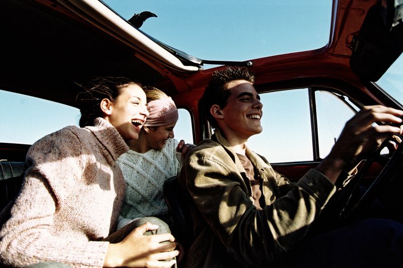 Teenagers in car