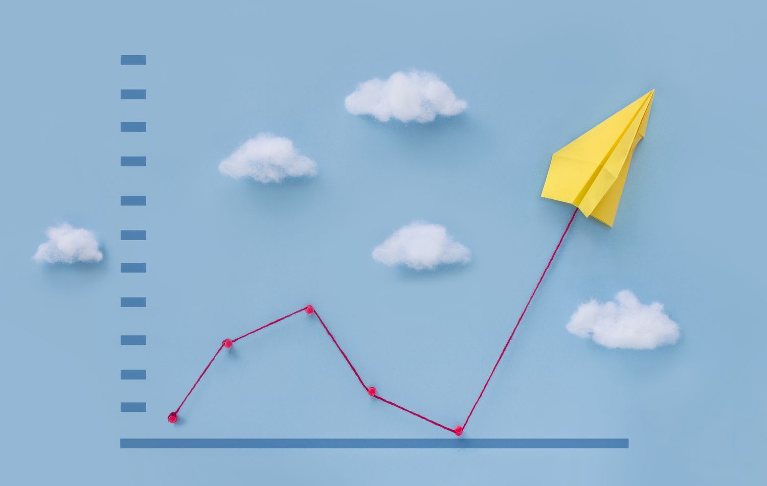 Business growth concept still life image.