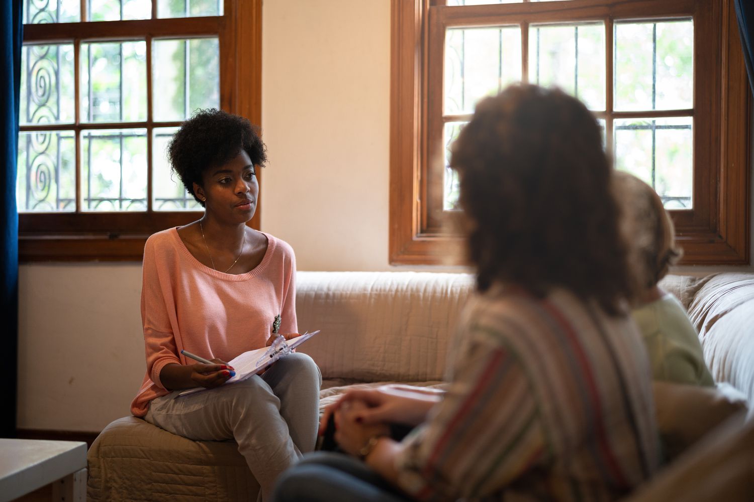 Woman working as a mental health advocate