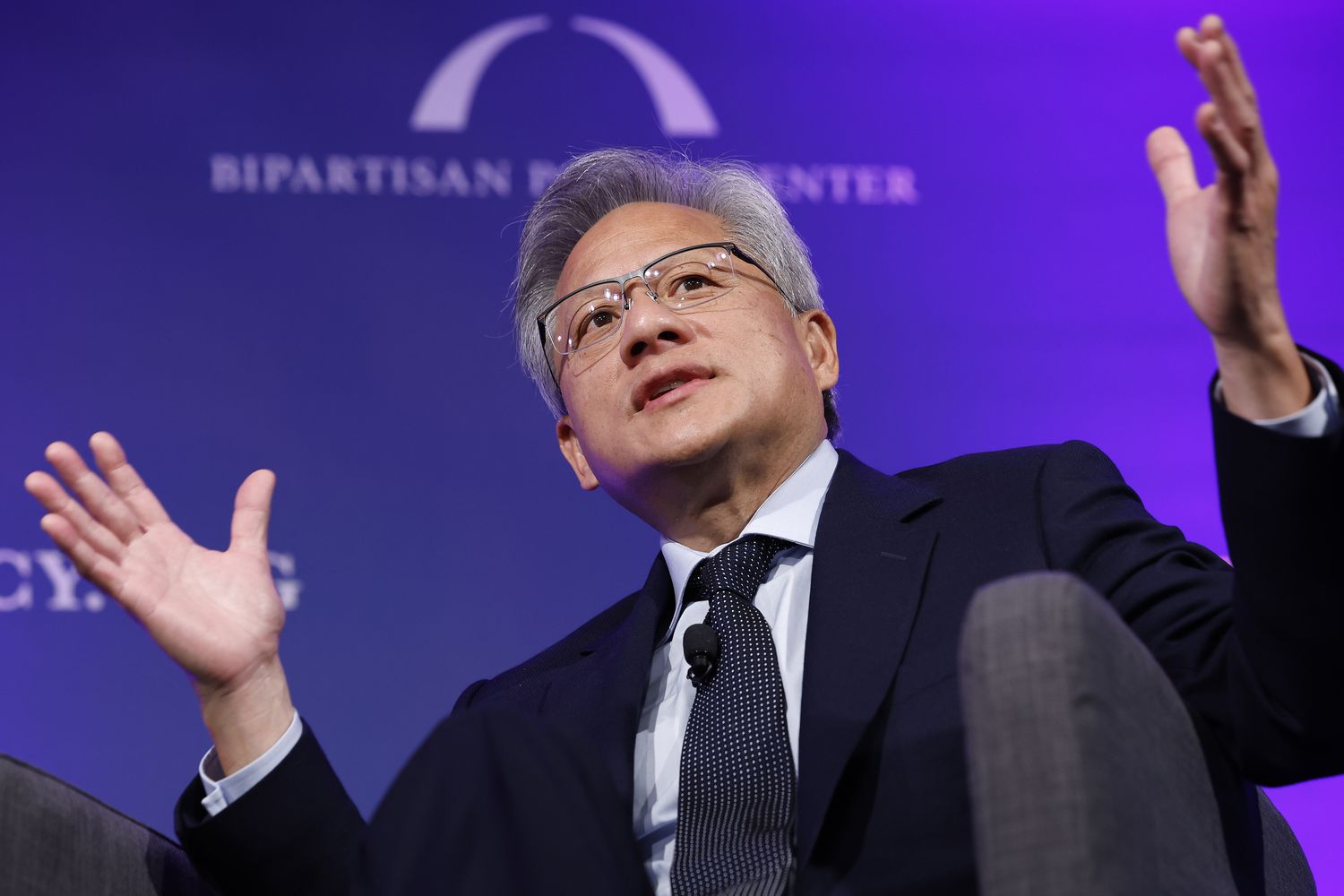 Nvidia CEO Jensen Huang at the Bipartisan Policy Center on Sept. 27, 2024 in Washington, D.C