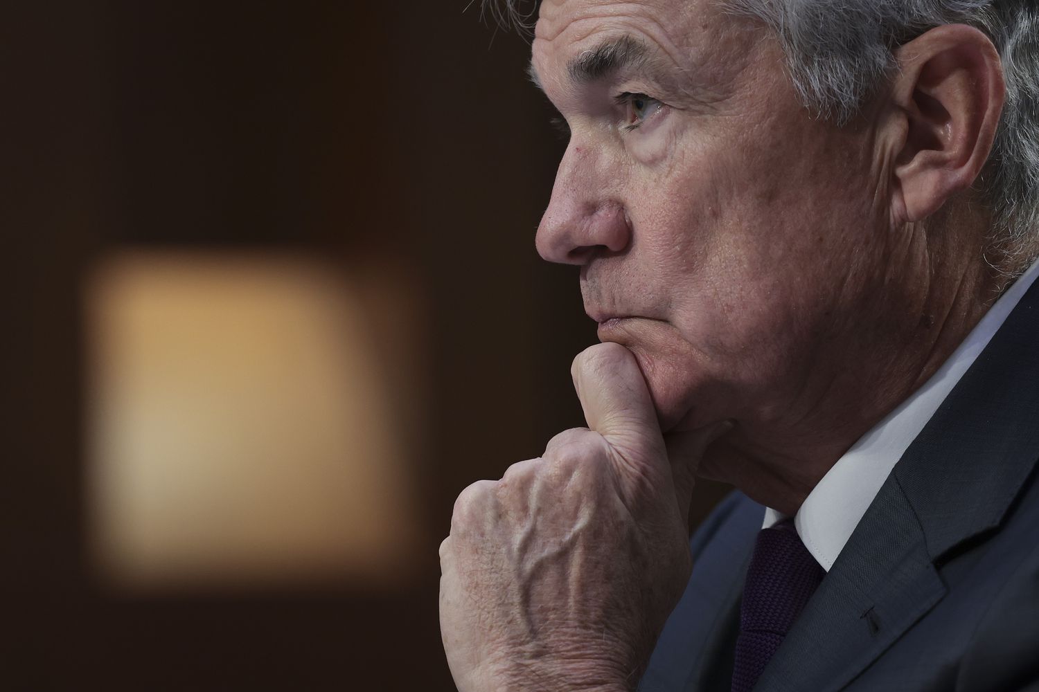 Federal Reserve Chair Jerome Powell testifies before the Senate Banking Committee March 7, 2023 in Washington, DC. Powell spoke on the state of the U.S. economy and suggested that interest rates will need to stay higher for longer than expected in order to curb inflation
