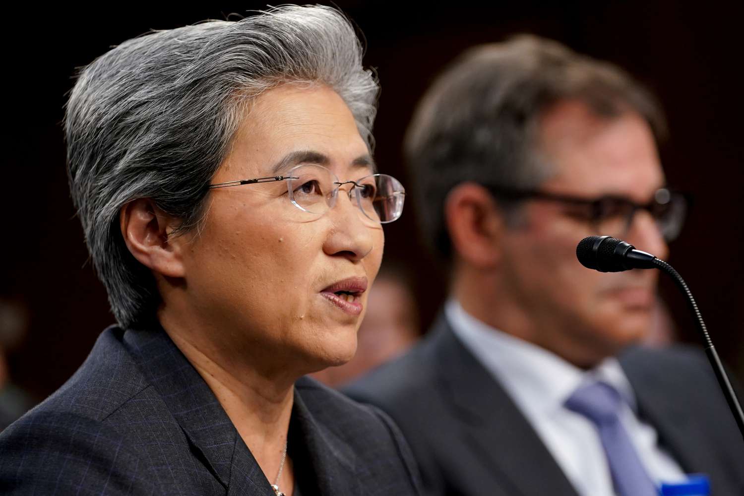 Lisa Su, chair and chief executive officer of Advanced Micro Devices Inc. (AMD), during a Senate Commerce, Science, and Transportation Committee hearing in Washington, DC, US, on Thursday, May 8, 2025. 