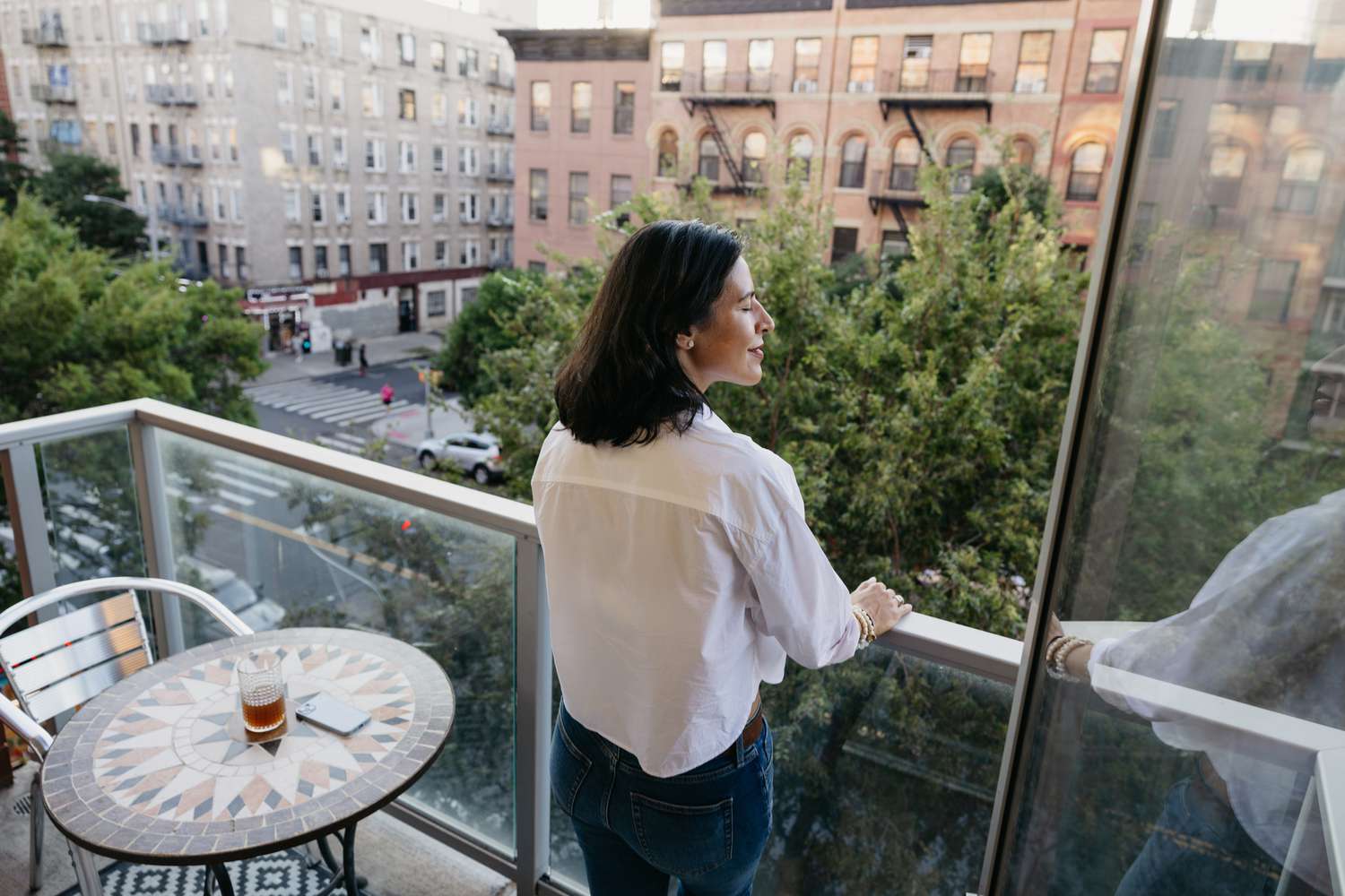Woman on a balcony