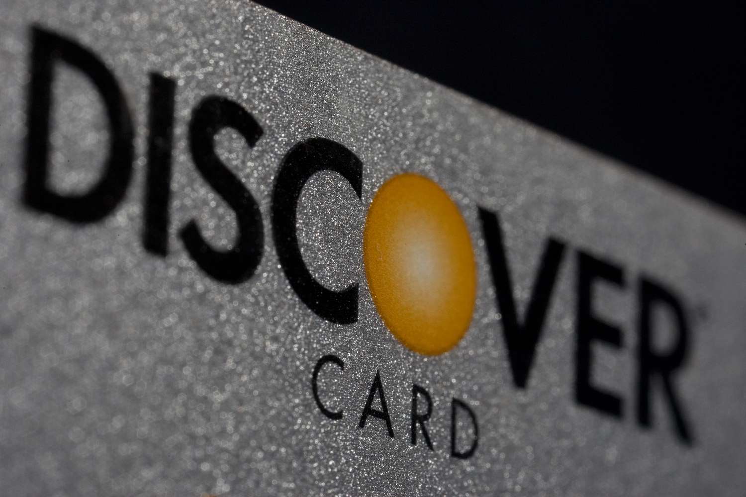 A Discover Financial Services credit card is arranged for a photograph in New York, U.S.