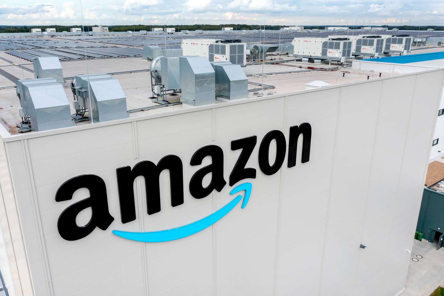 An Amazon logistics center in Germany
