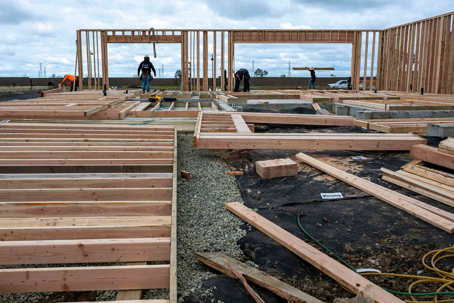 A house under construction at the Toll Brothers Preserve at Folsom Ranch community in Folsom, California, US, on Thursday, March 6, 2025.