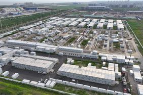 The construction site of Tesla Shanghai Energy Storage Gigafactory is seen in Shanghai, China, July 6, 2024. 