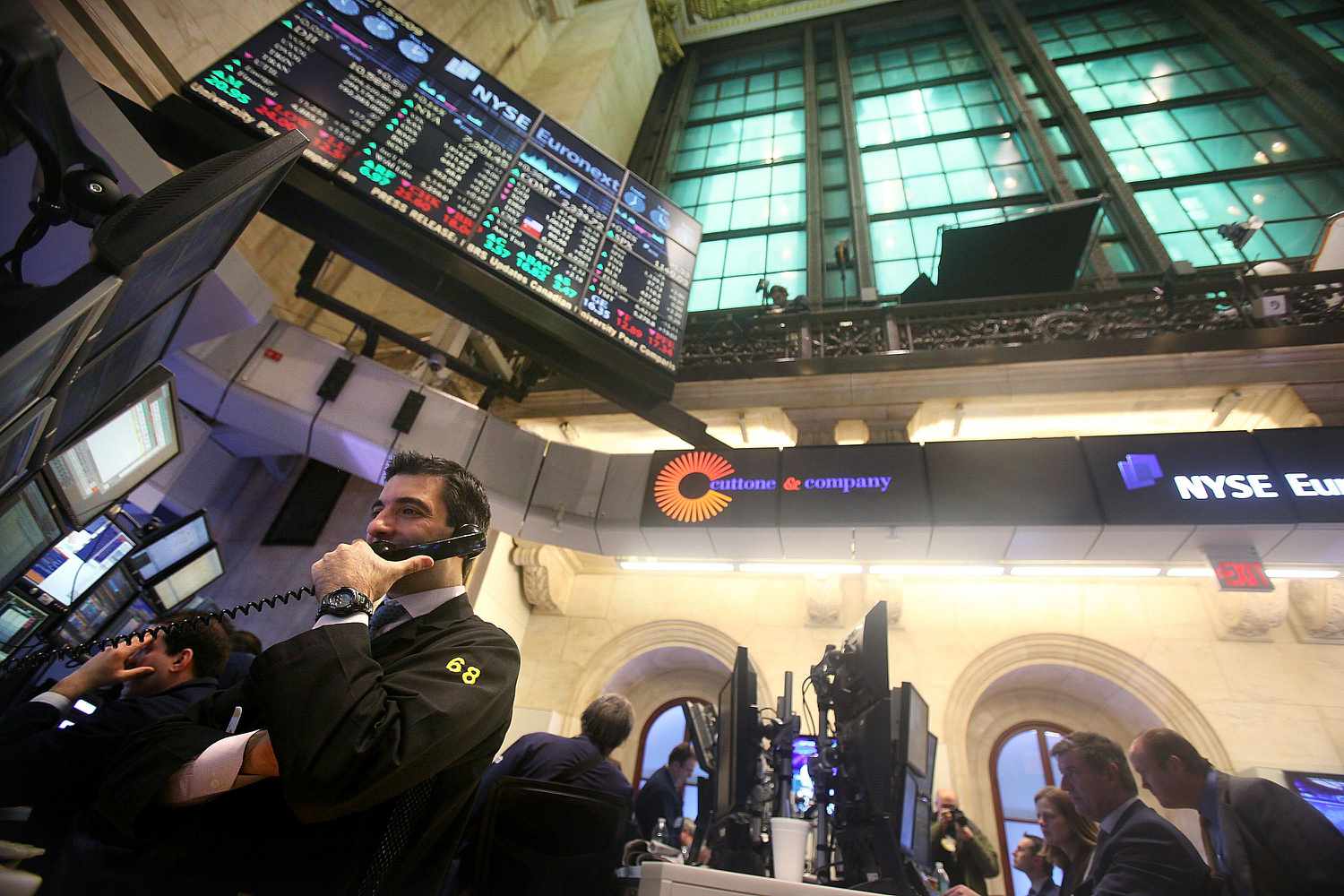 The trading floor inside the Stock Exchange building after renovations in 2010