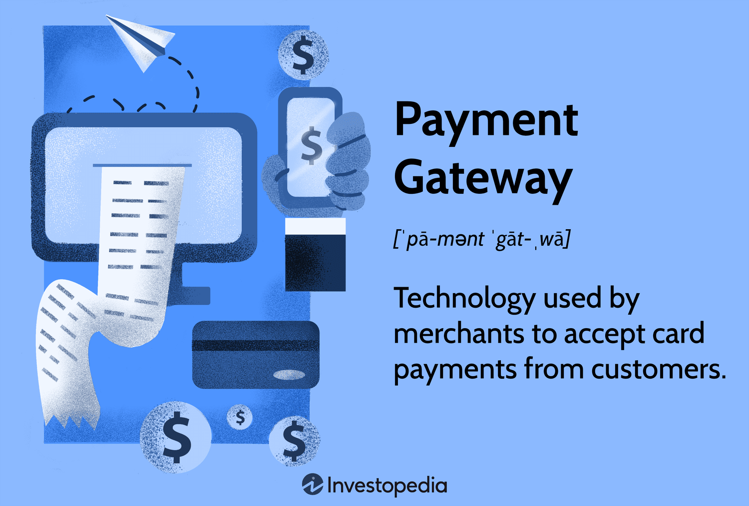 Payment Gateway: Technology used by merchants to accept card payments from customers.