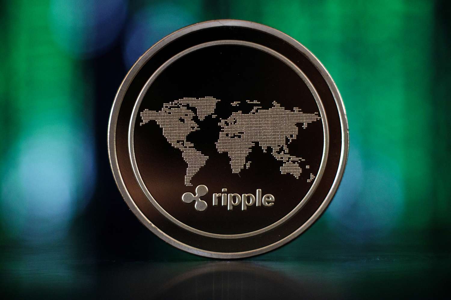 Photoillustration of Ripple coin.