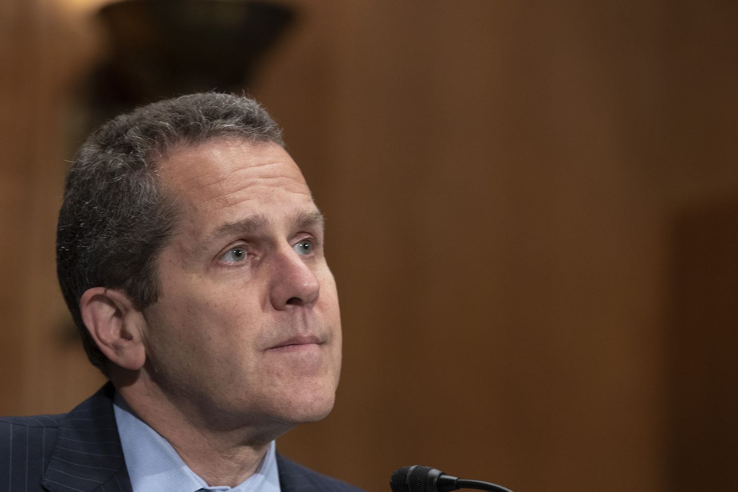 Michael Barr testifies at the Senate Banking, Housing and Urban Affairs at the US Capitol on May 19, 2022 in Washington, DC.