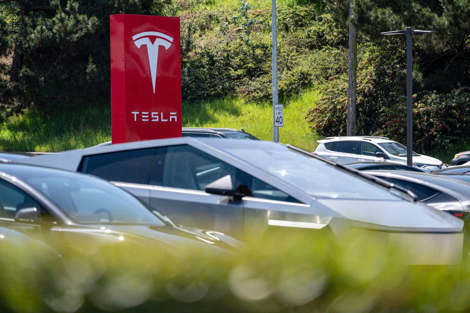 A Tesla store in Colma, California. 