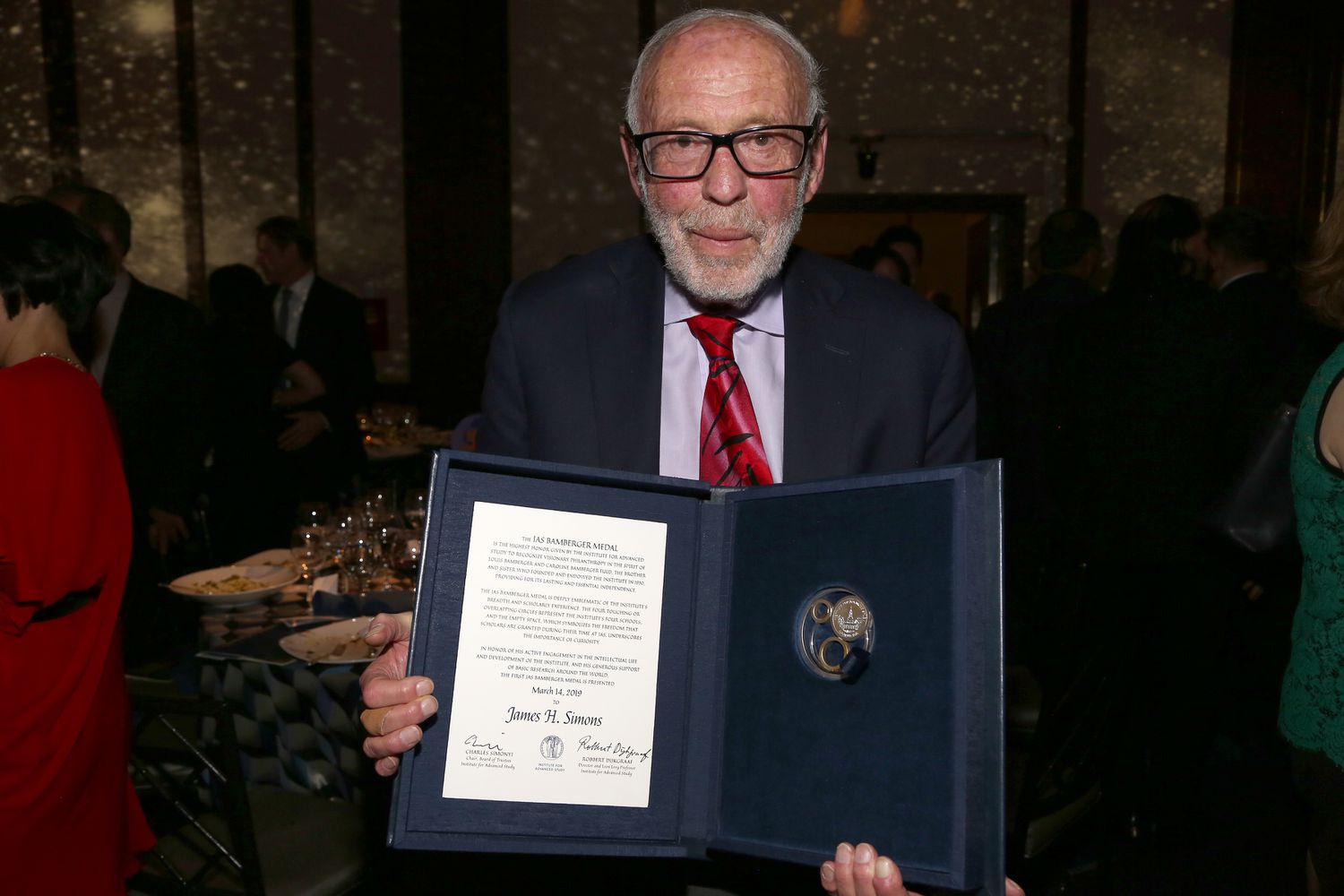 Jim Simons at IAS Einstein Gala honoring him at Pier 60 at Chelsea Piers on March 14, 2019 in New York City.