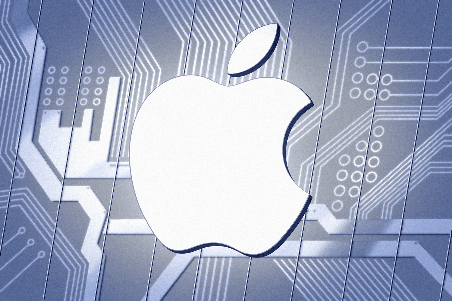 The Apple logo in a graphic