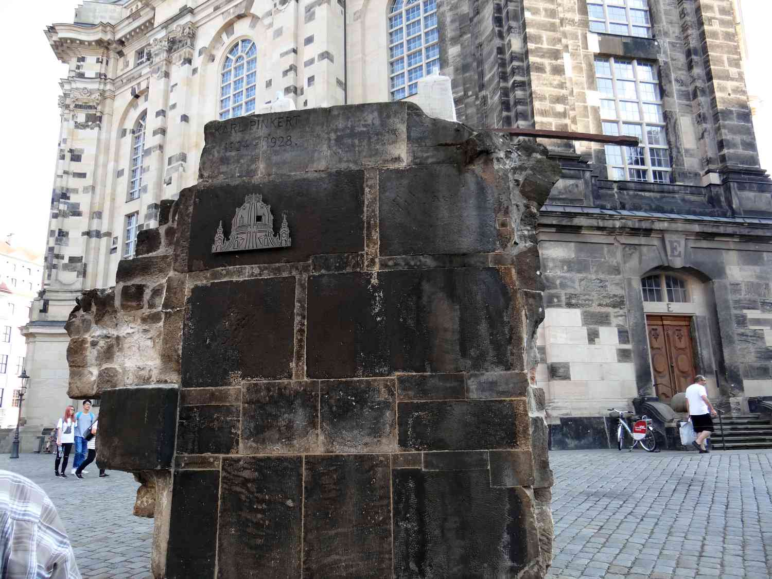 Piece of the Church of Our Lady destroyed during World War II bombing of Dresden