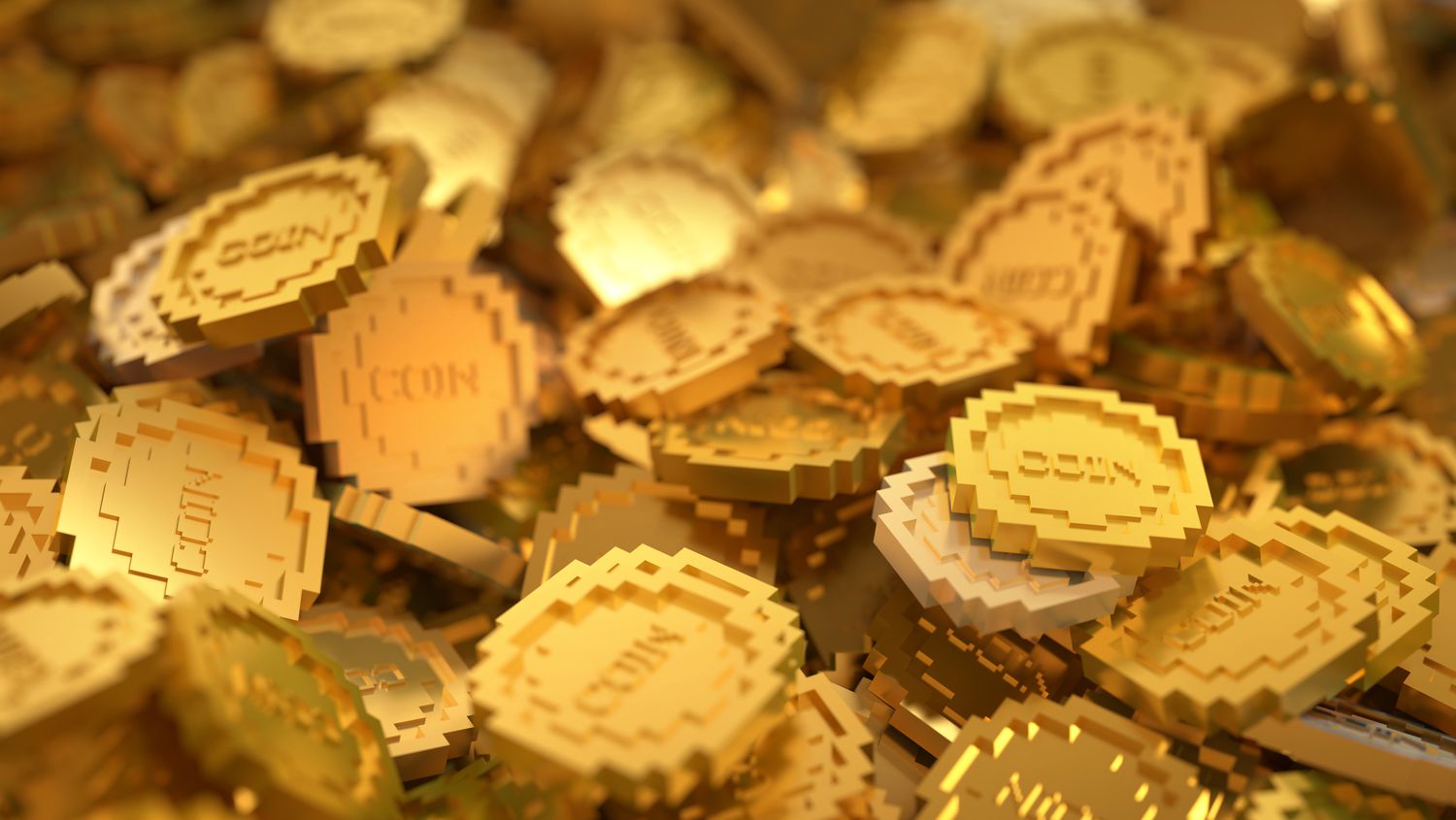 stylized gold coins