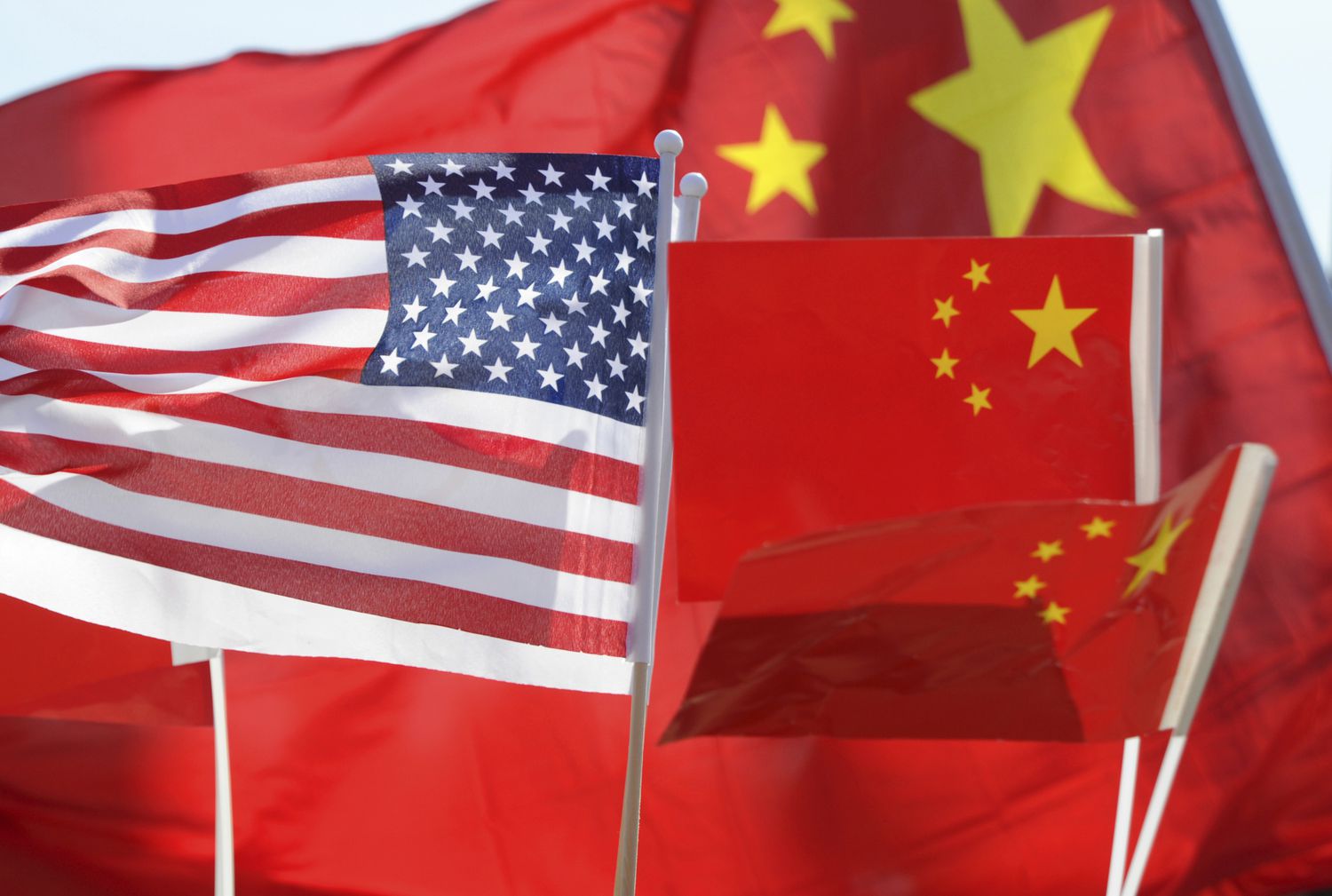 China's influence on the dollar, as represented by flags