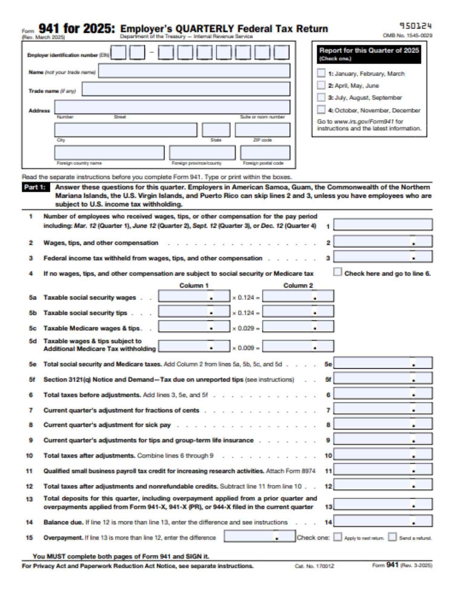 IRS Form 941
