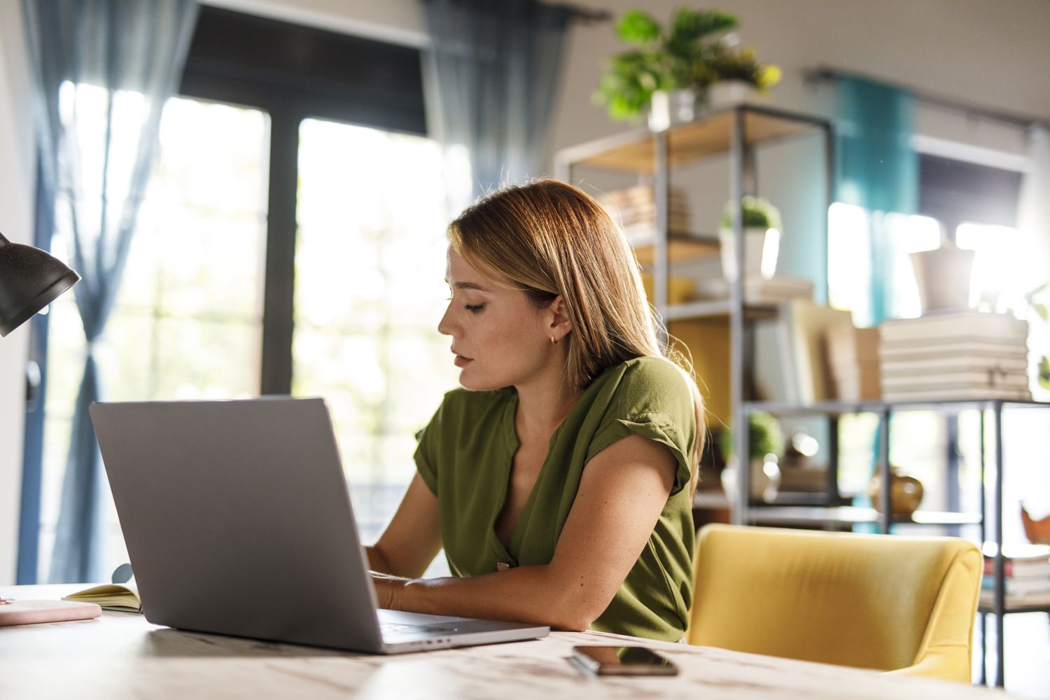 Woman doing research on Perkins loans