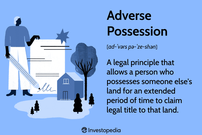 Adverse Possession: A legal principle that allows a person who possesses someone else's land for an extended period of time to claim legal title to that land.
