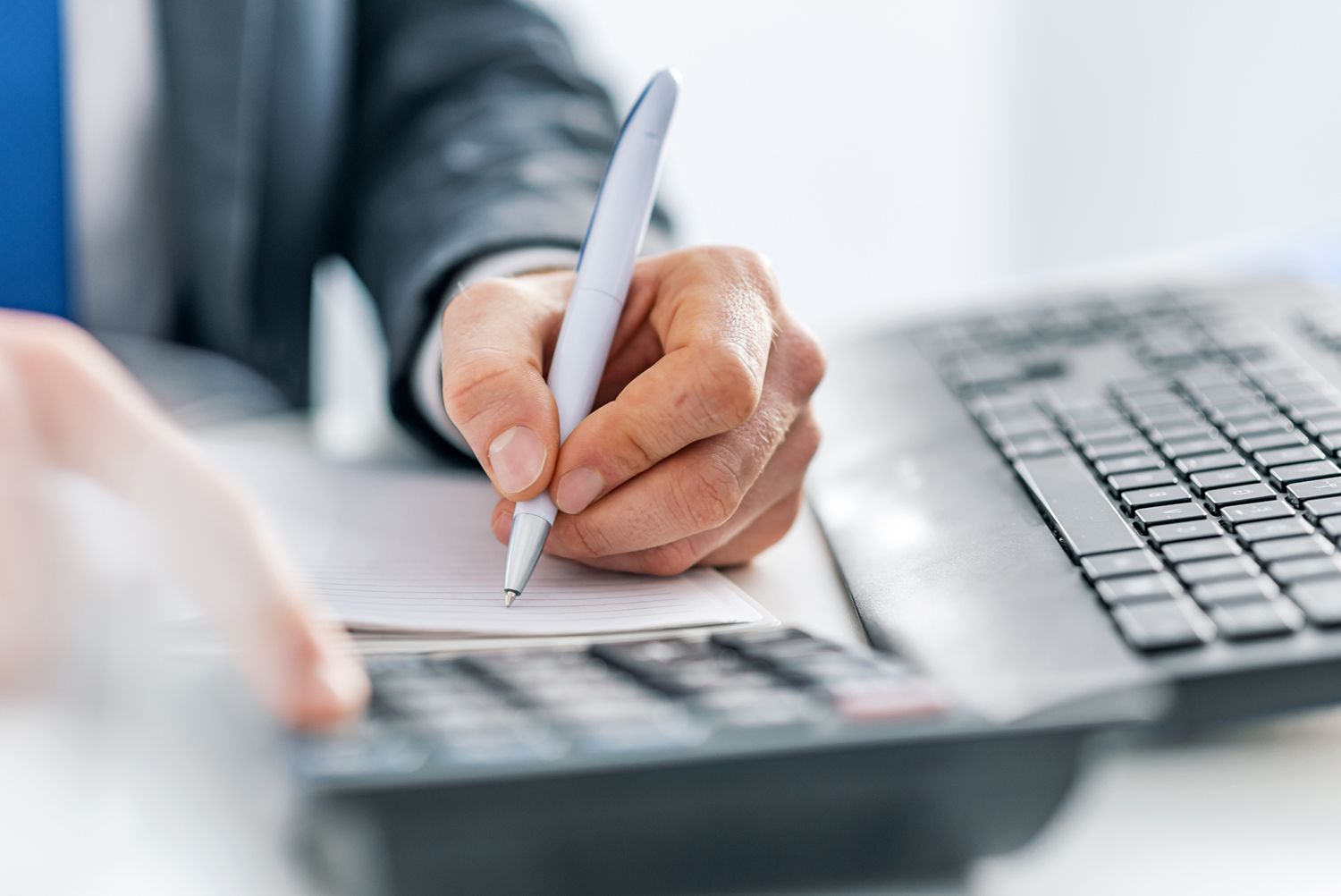 Accountant Using Calculator