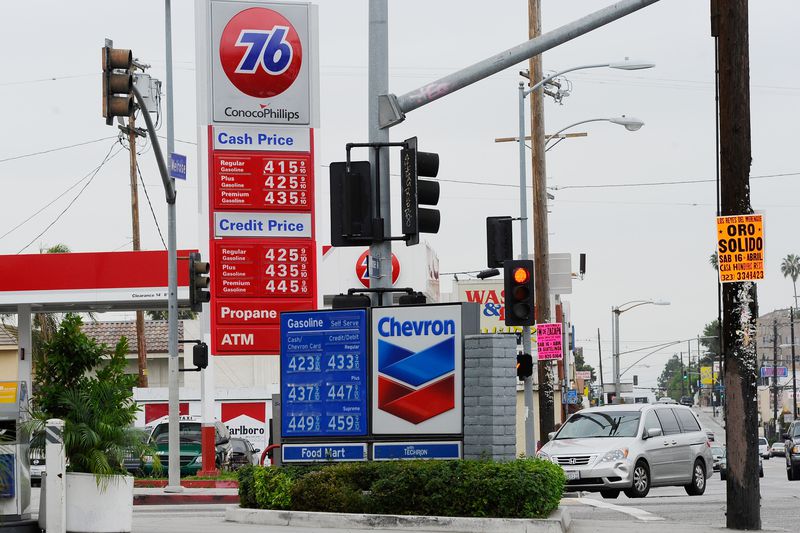 Two competing gas stations
