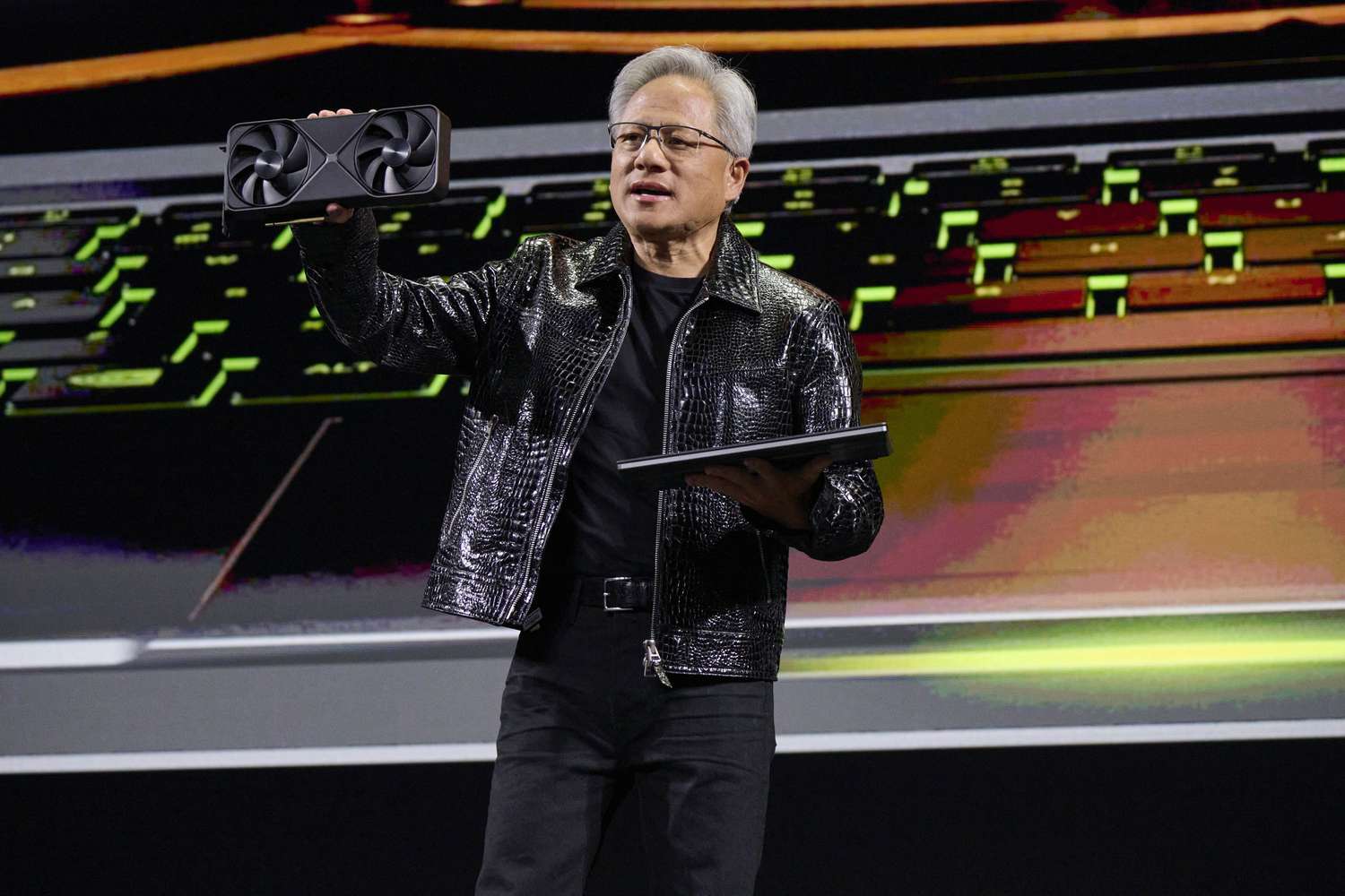 Nvidia CEO Jensen Huang at CES 2025 in Las Vegas, Nevada on Jan. 6, 2025