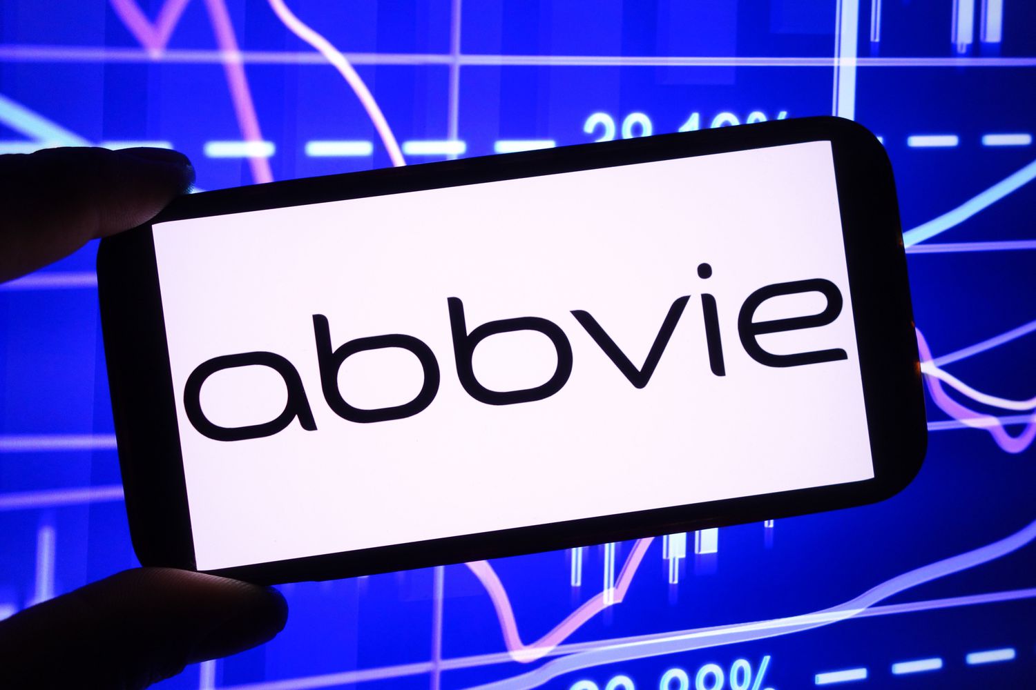 AbbVie logo on a smartphone screen