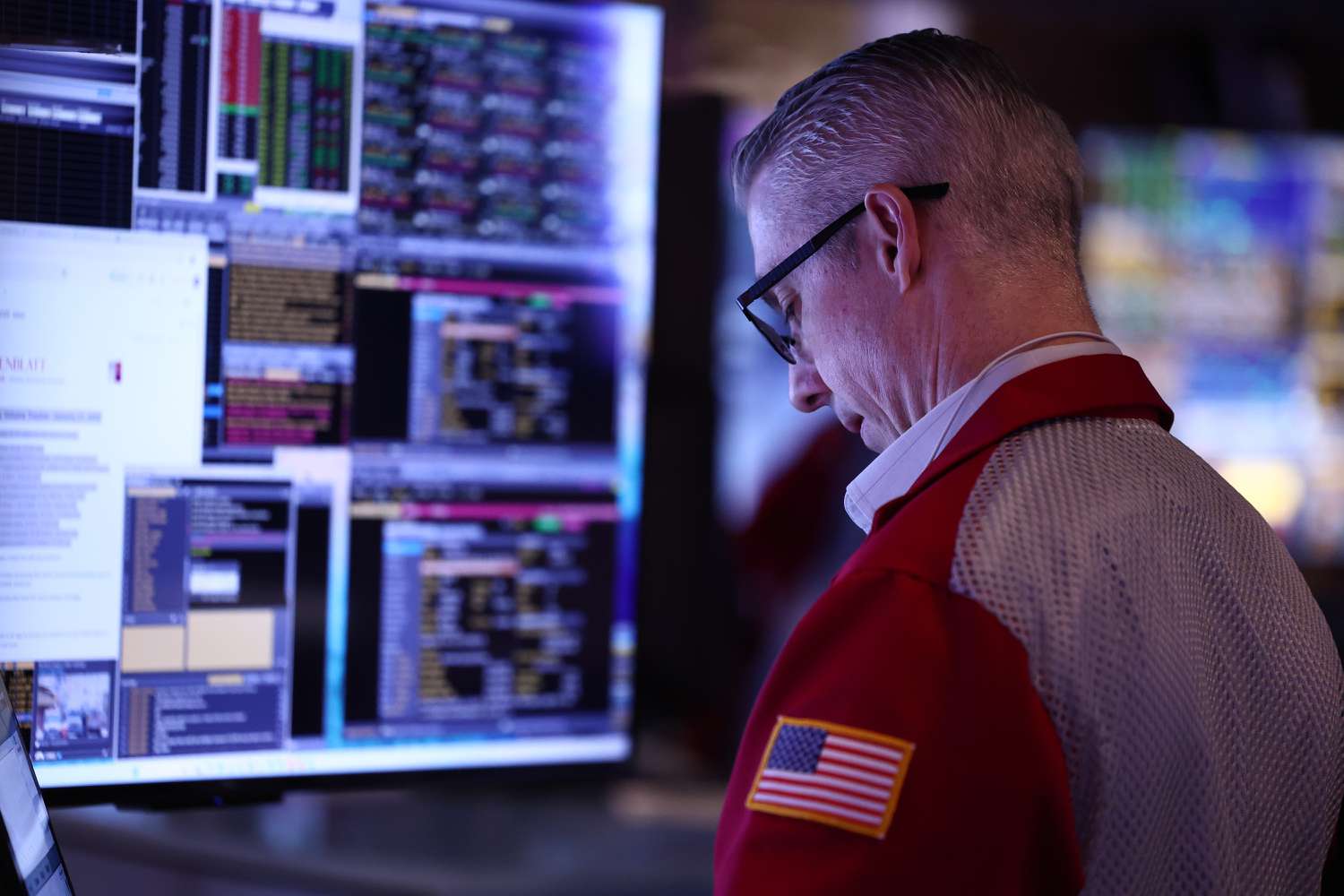 raders work on the floor of the New York Stock Exchange 