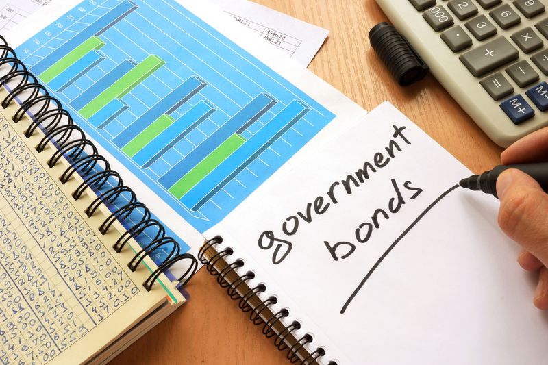 Government bonds written in a note.