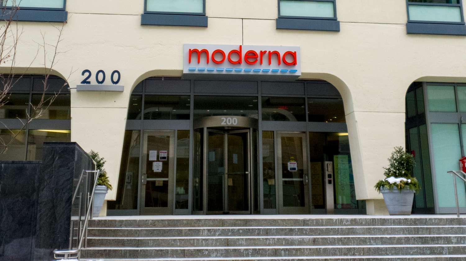 Moderna headquarters in Cambridge, Massachusetts.