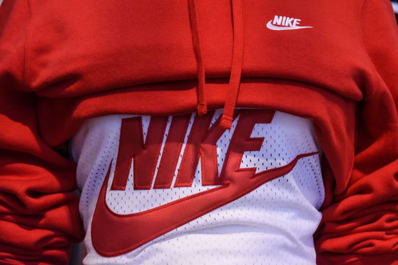 Nike merchandise is photographed at a Nike lab on June 28, 2019 in New York City.