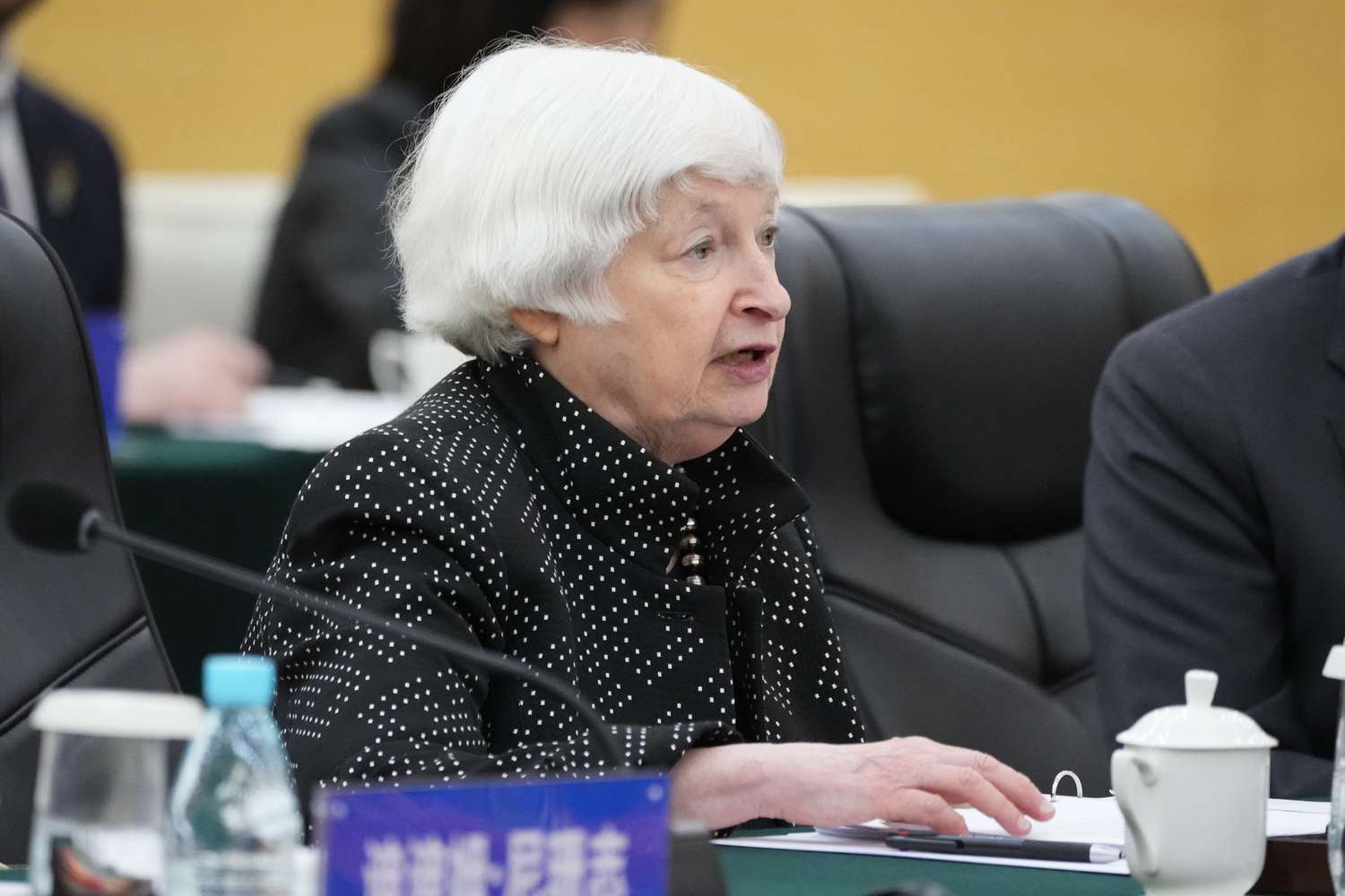 US Treasury Secretary Janet Yellen speaks to Chinese Vice Premier. 