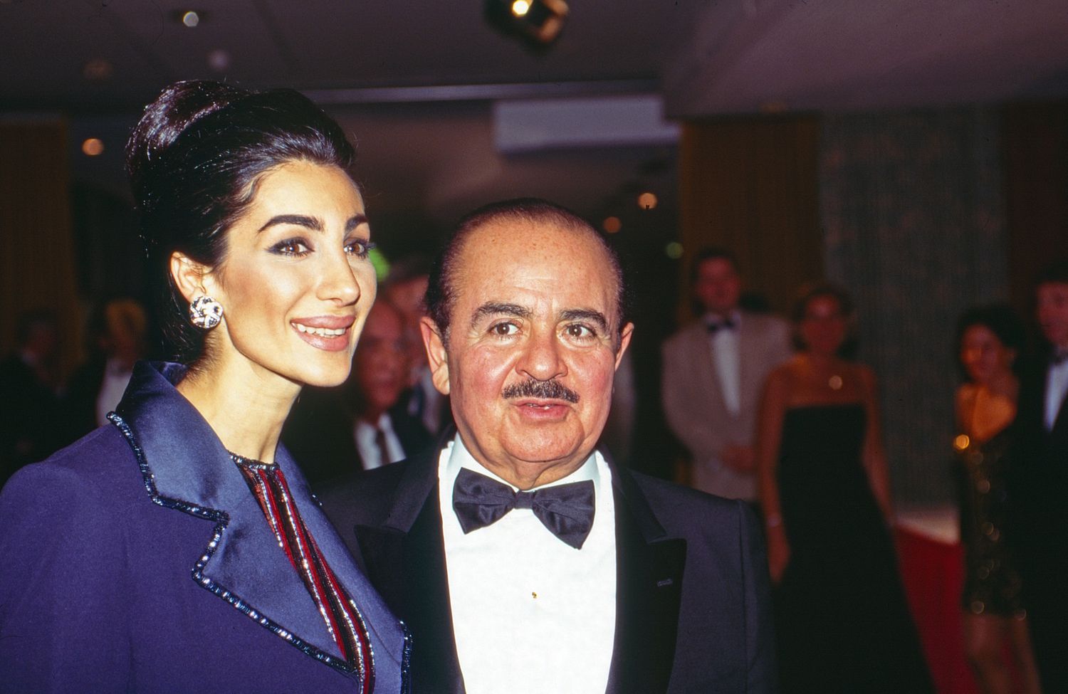 Adnan and Soraya Khashoggi at UNESCO Gala in Neuss, Germany, 1996. 