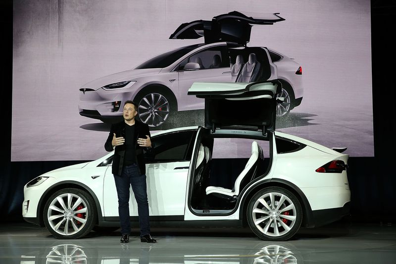 Tesla CEO Elon Musk speaks during an event to launch the new Tesla Model X Crossover SUV on Sept. 29, 2015 in Fremont, California.