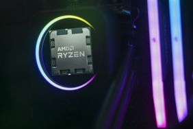 An Advanced Micro Devices Inc. (AMD) Ryzen processor logo