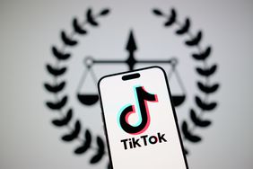 The TikTok app and logo are seen on a mobile device