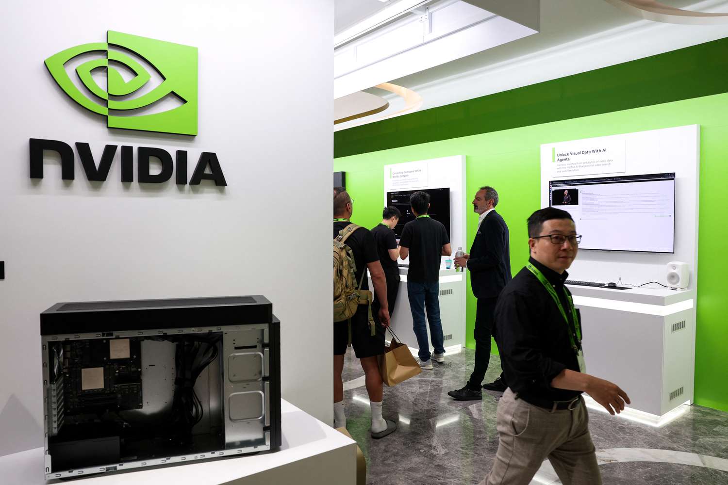 Nvidia production preview exhibition in Taipei on May 21, 2025