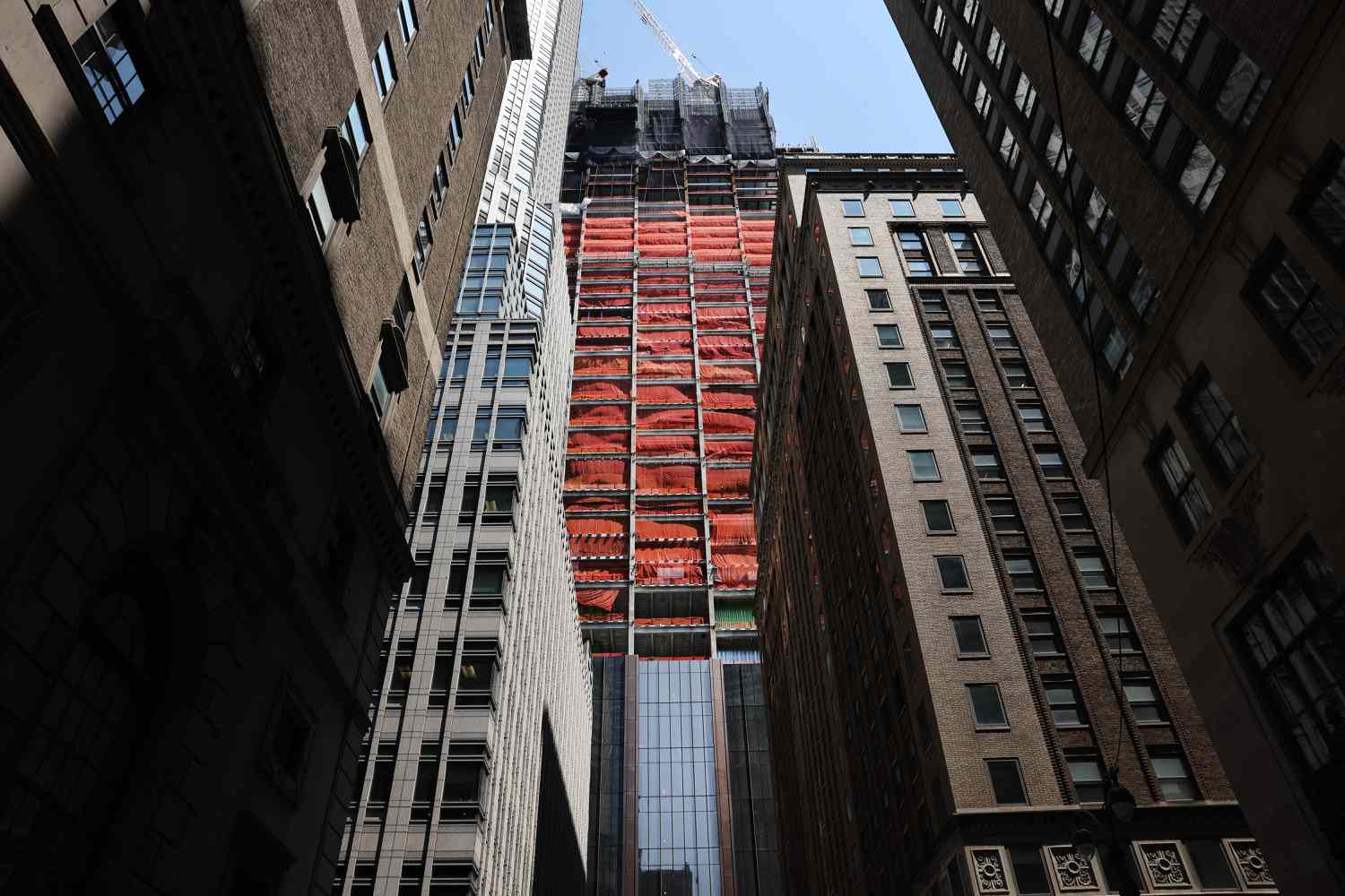 The site of JPMorgan ChaseÃ¢ÂÂs new 1,388-foot headquarters stands under construction at 270 Park Avenue in Midtown East on May 18, 2023 in New York City. Designed by Lord Norman Foster of Foster + Partners, the 70-story skyscraper will consist of 2.5 million square feet of office space for an estimated 15,000 employees. When complete, the building will become the tallest structure in New York City powered entirely by hydroelectric energy and featuring state-of-the-art air filtering. JPMorgan Chase CEO Jamie Dimon has asked all managing directors to return to the office five days a week and others at least three days a week.
