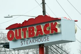 An Outback Steakhouse sign. 