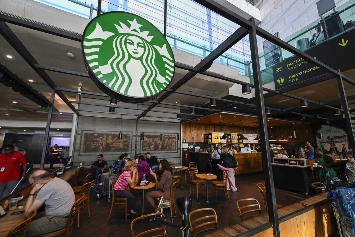 A Starbucks coffee shop in a Portuguese airport earlier this month., 
