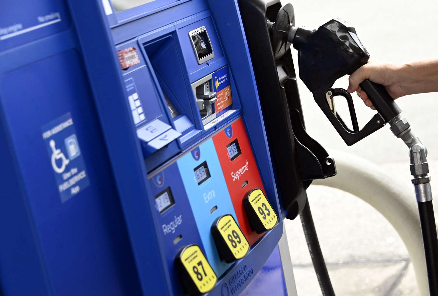 Pump at a gas station