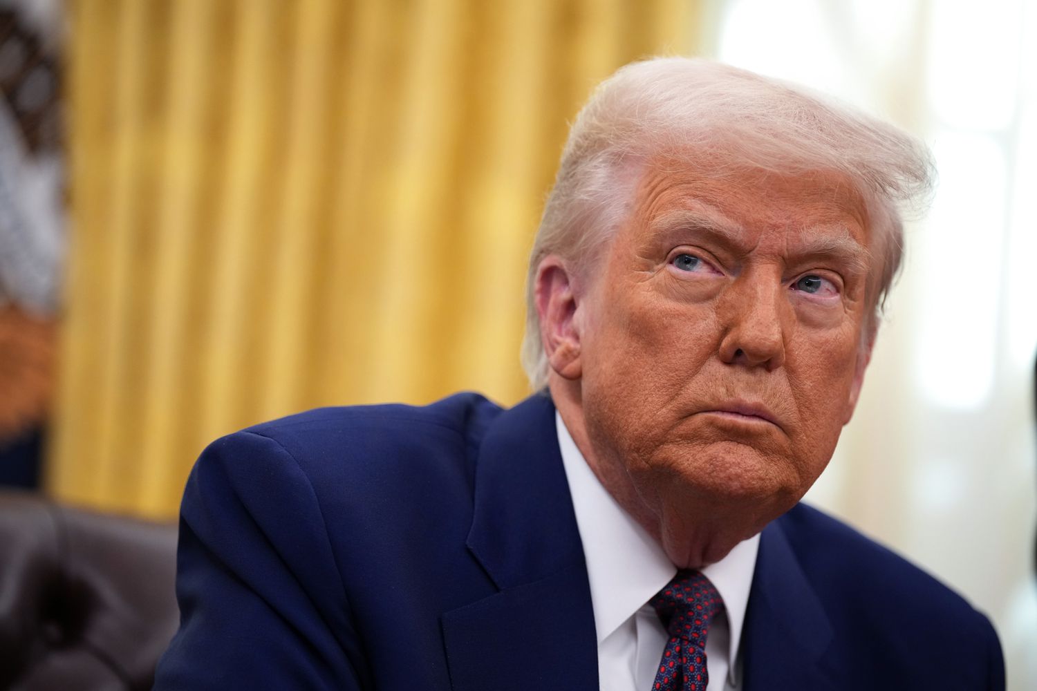 President Donald Trump delivers remarks after signing an executive order on reciprocal tariffs in the Oval Office at the White House on February 13, 2025 in Washington, DC.