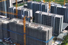 A China Resources property is under construction in Nanjing, Jiangsu province, China,